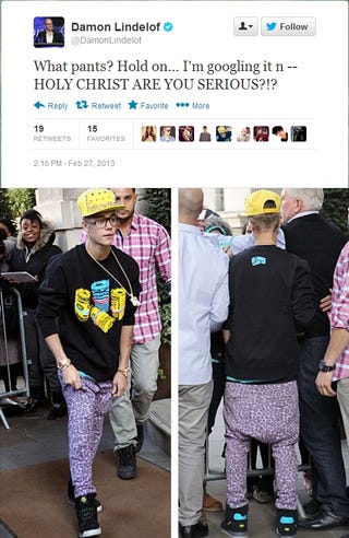 Justin Bieber Wore an Ugly Spiked Hat Yesterday and Damon Lindelof Spent Several Hours Calling Him On It