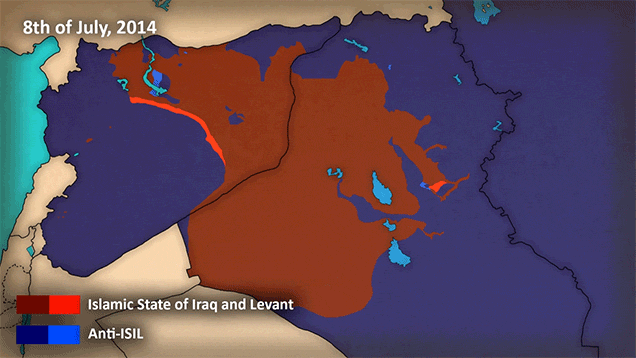 Map Shows the Spread of ISIS in the Past Few Years