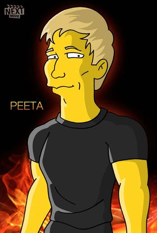 The Hunger Games stars get their inevitable (and awesome) Simpsons makeover