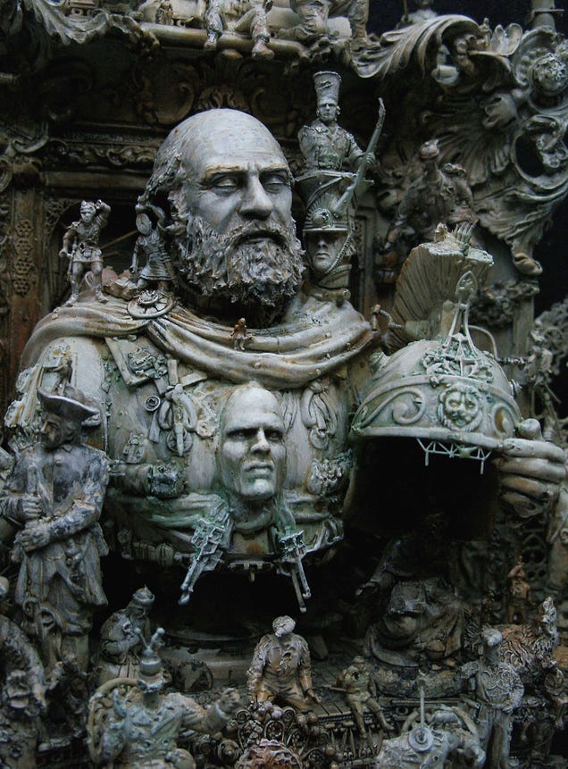Kris Kuksi's Beautiful Art is Made From the Bones of Dead Model Kits