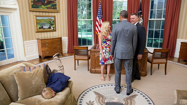 This Kid Is So Done With Obama He Can't Even Keep Himself Upright