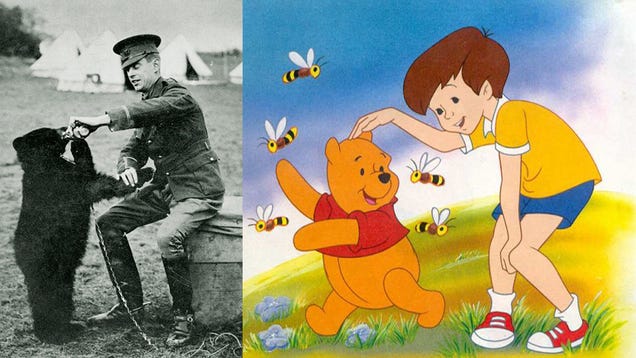 Winnie the Pooh was based on a real bear that participated in WWI