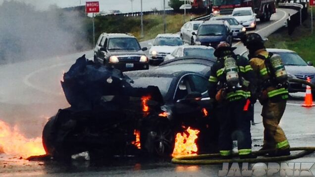 This Is What Fiery Tesla Model S Death Looks Like (UPDATED)
