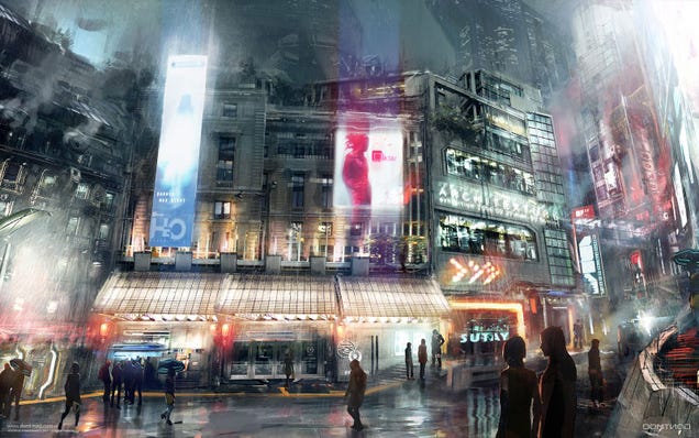 Amazing Concept Art of a Blade Runner-ified Paris