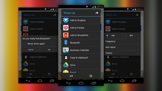 AppChooser Cleans and Customizes Android's "Share" Menu