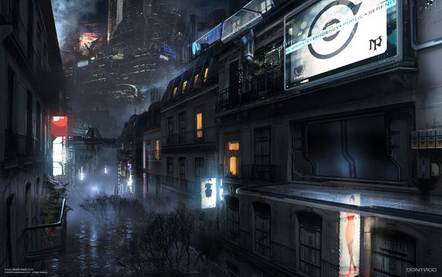 Amazing Concept Art of a Blade Runner-ified Paris