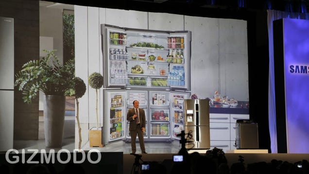 Lo nuevo de Samsung: gigantescas teles 4K, cámaras compactas (y sí, un frigorífico)