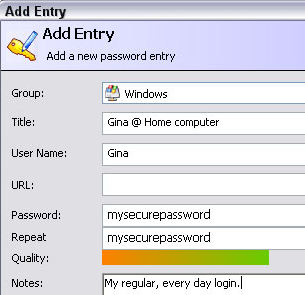 does keepassx password generation use the master password