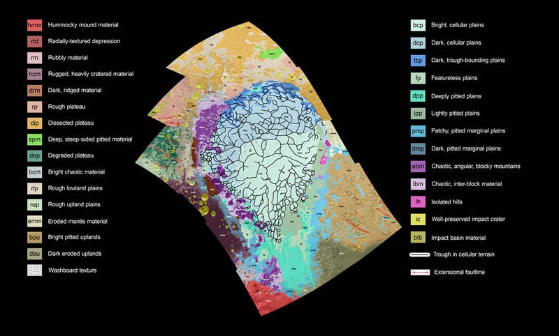 This Geologic Map of Pluto Is Just Incredible