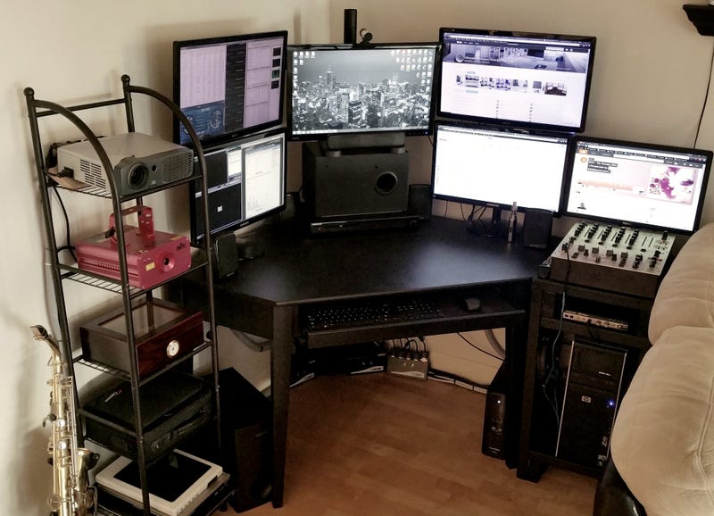 The Monitor Packed Corner Workspace