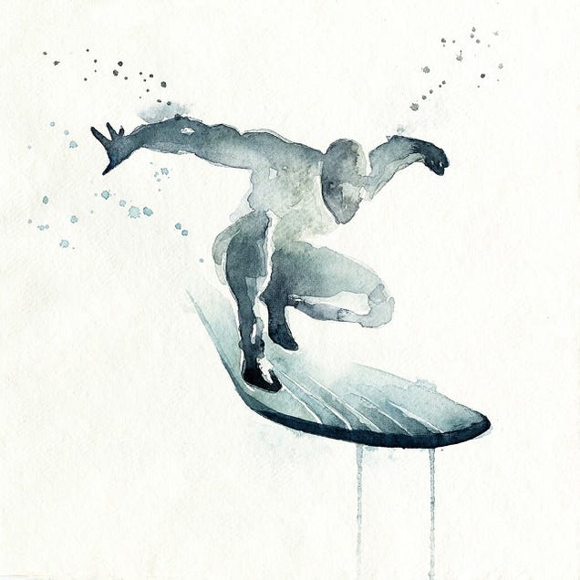 These Watercolors Distill Superheroes to Their Very Essence