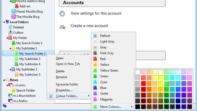 Color Folders Makes Organizing Mail in Thunderbird Easy