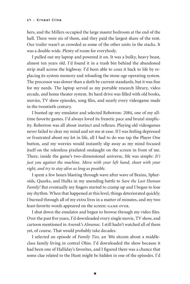 Read the first two chapters of Ernest Cline's new novel, Ready Player One