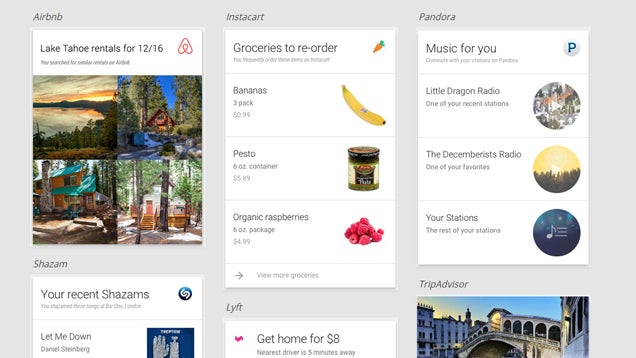 Google's Android App Adds Google Now Cards for 30+ Other Services