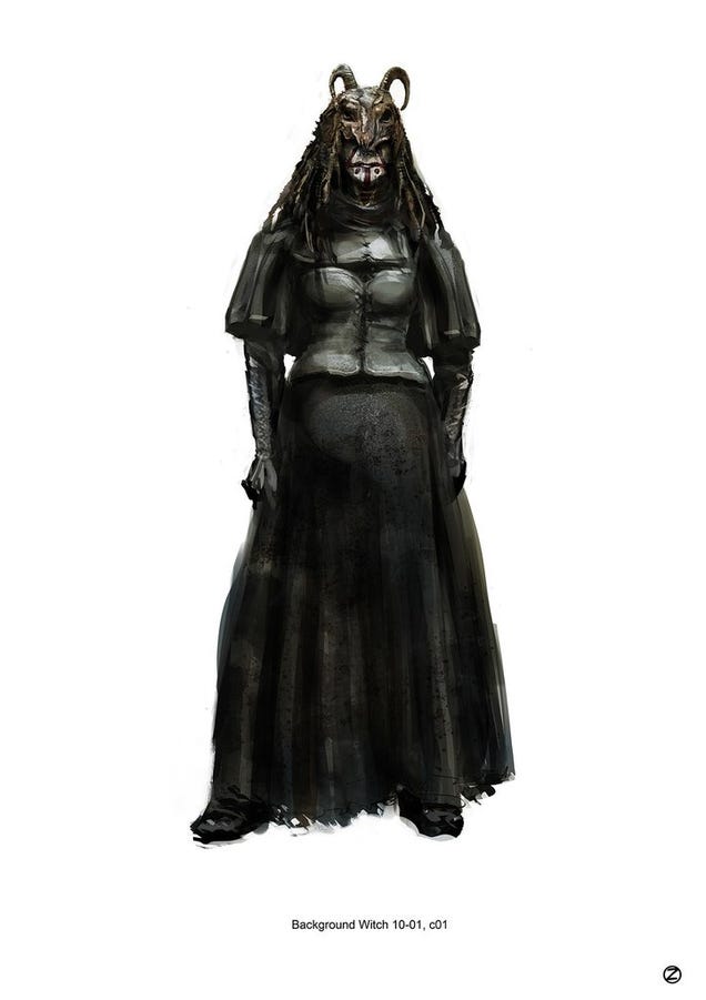 The grotesque witch concept art from Hansel & Gretel will probably turn you on