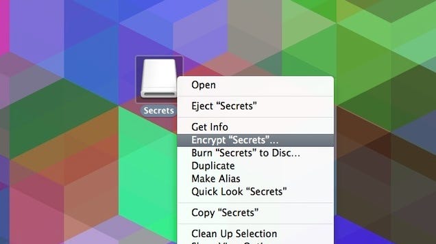 Encrypt a USB Stick In Finder with a Click