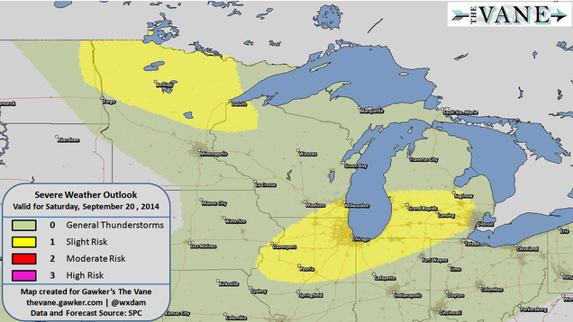 Chicago, Detroit Face a Risk for Severe Weather on Saturday