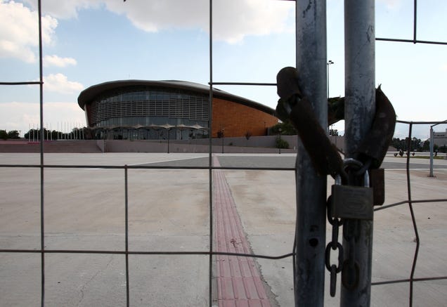 Eight years after the Athens Olympics, some venues have been left to rot