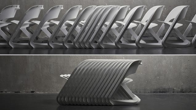 Clever Chairs Stack Horizontally So You Don't Need To Lift a Thing