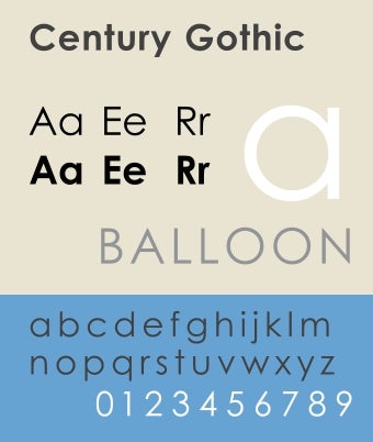 Print in Century Gothic Font for Ink Savings