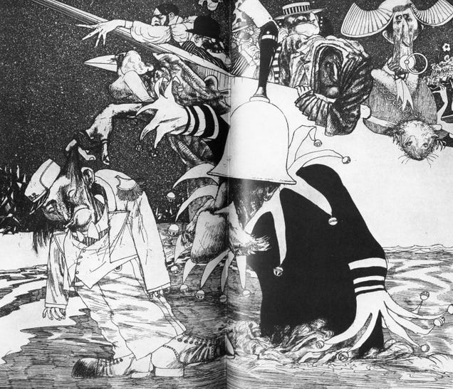 Ralph Steadman's artwork for Alice in Wonderland takes you to Gonzoland