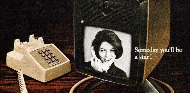 Crossing a telephone with a TV set in 1968