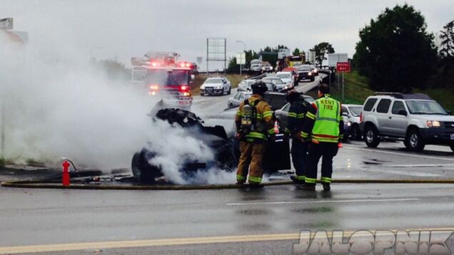 This Is What Fiery Tesla Model S Death Looks Like (UPDATED)