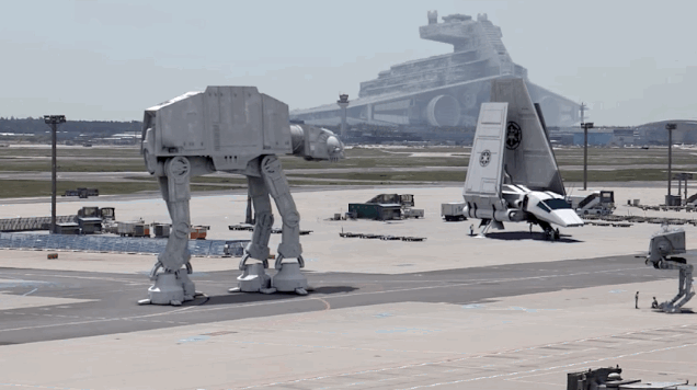 Viagem de férias seria mais suportável se Aeroportos Parecia Star Wars