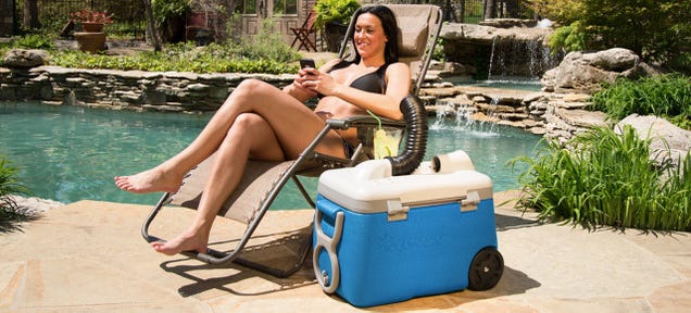 Fill This Cooler With Icy Water and It Doubles As an Air Conditioner
