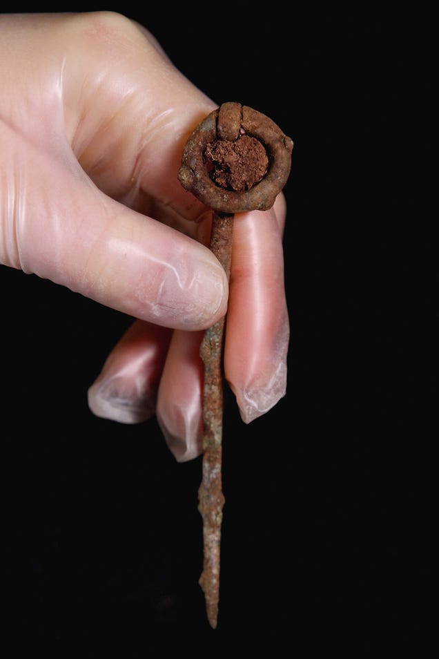Amazing Discovery: Viking tomb includes a warrior's boat, axe, spear and sword