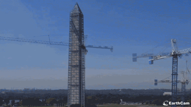 This 80 Second Video Shows a Year of Washington Monument Repairs