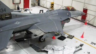 This F-16 Viper Managed To Fly Back To Base Missing Half A Wing