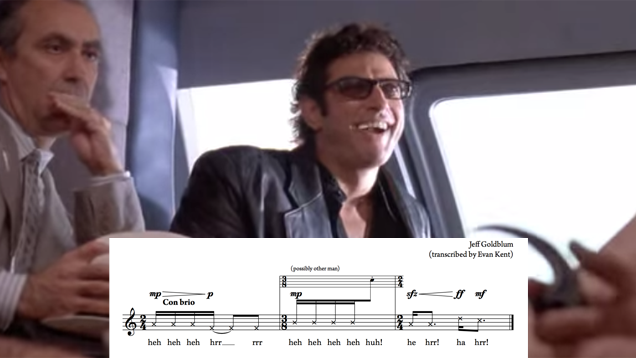 Someone Made Sheet Music For Jeff Goldblum's Jurassic Park Laugh