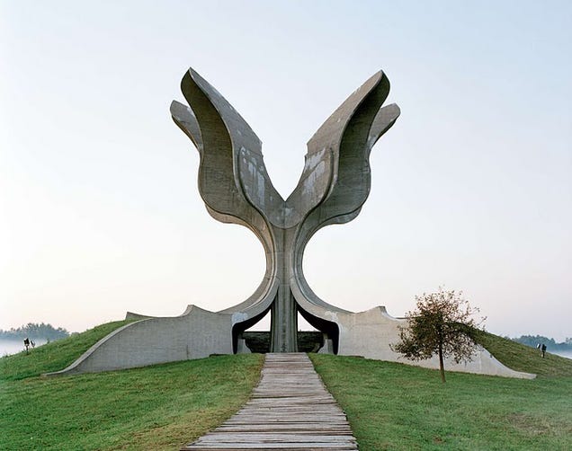 Old Yugoslavian monuments look like TIE Fighters and scifi fortresses