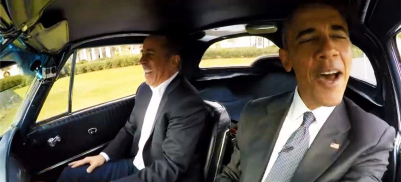 Barack Obama Drives A 1963 Corvette With Jerry Seinfeld!