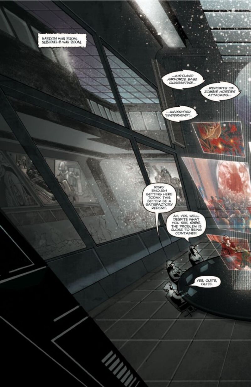 An exclusive preview of zombies-on-robots comic book mayhem!