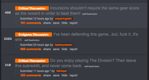 The Division's Rocky Road