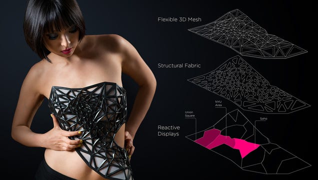 This 3D-Printed Dress Reveals More Skin As You Reveal More Data