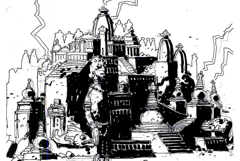 Mike Mignola's Otherworldly Concept Art For Disney's Atlantis.