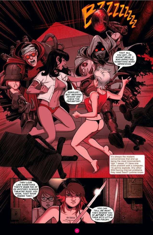 The Suicide Girls comic book! It's a nip-slip dystopia! NSFW!