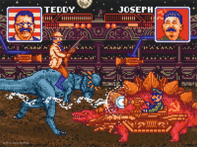 Jurassic President is the greatest time-travel arcade game never made