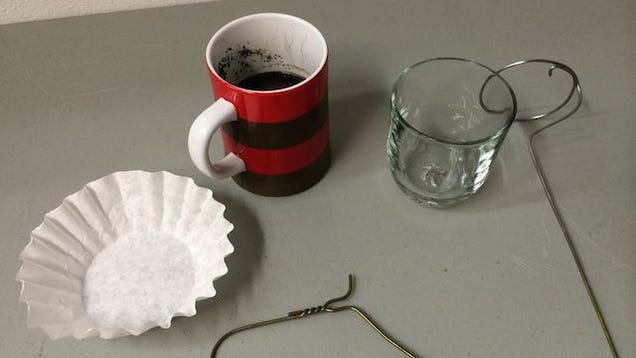 Make a DIY French Press from Hotel Room Materials