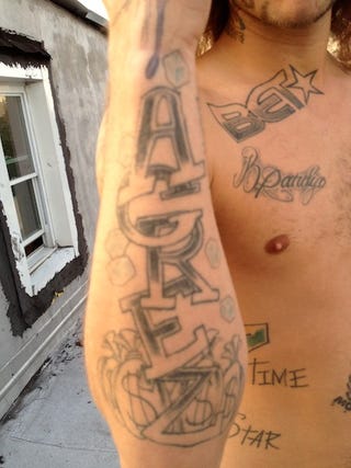 Riff Raff's Tattoos