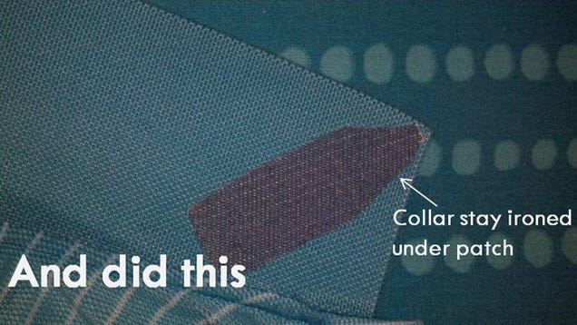 Fix Perpetually Curling Shirt Collars with Iron-On Patches