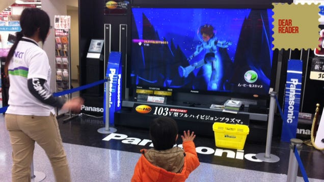 Playing Kinect on Panasonic's 103-Inch Television