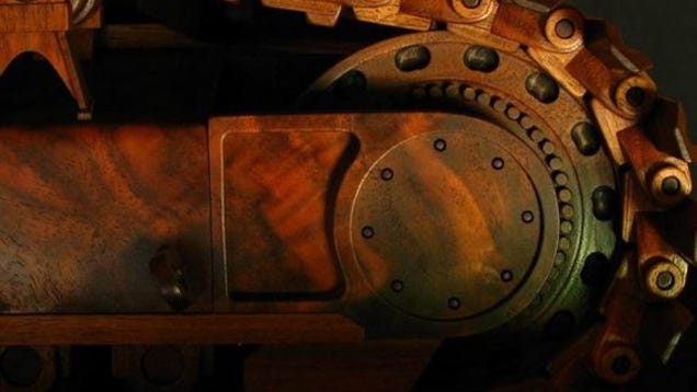 This Wooden Excavator Won't Demolish a House but Its Details Will Blow Your Mind