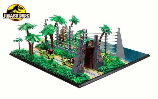 This Jurassic Park Lego Diorama Combines All Four Movies Into One Massive Display