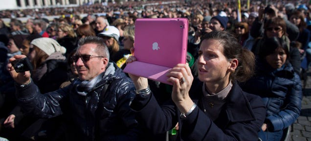 Ugh, look at all these chumps using cameras even bigger than iPads
