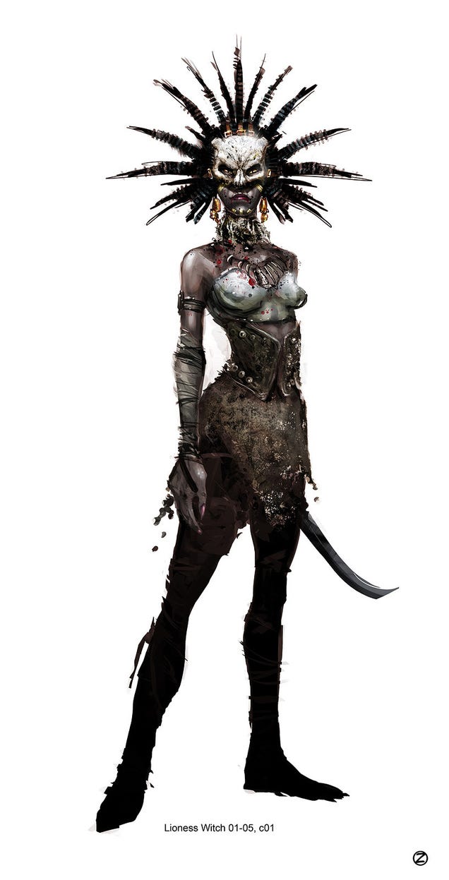 The grotesque witch concept art from Hansel & Gretel will probably turn you on