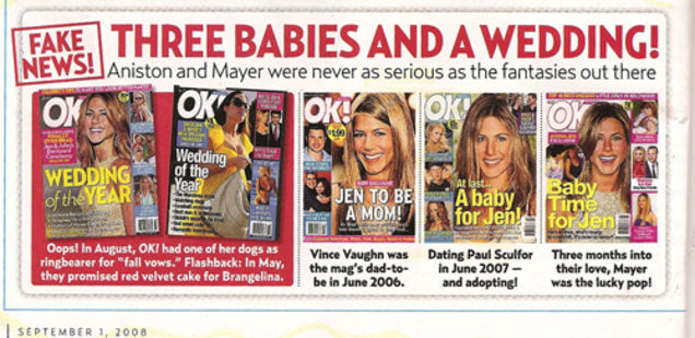 This Week In Tabloids: Jen, John, Brad, Tom, Katie, Brit... And Olympic Gymnasts